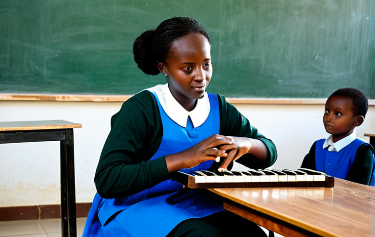 르완다 민속 음악 라이브 쇼 - **Image Prompt:** A group of Rwandan dancers in modest traditional clothing, fully clothed, performi...