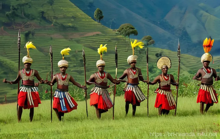 르완다 민속 춤의 미래 전망 - **Prompt: "A vibrant group of young Rwandan dancers, both male and female, showcasing a dynamic trad... 르완다 민속 춤의 미래 전망 - **Prompt: "A vibrant group of young Rwandan dancers, both male and female, showcasing a dynamic trad...