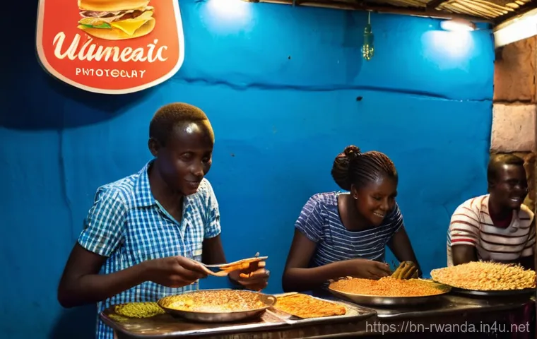 르완다의 현지 음식점 추천 - Here are three detailed image generation prompts in English, adhering to all the specified guideline...