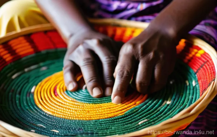 르완다의 국립 미술관 - **Prompt:** "A serene and brightly lit interior of the Rwandan National Art Gallery, showcasing a ha...